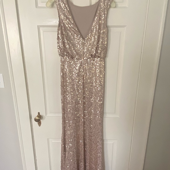 David’s bridal gold sequin formal dress. EUC Worn once.  XS. - Picture 4 of 10